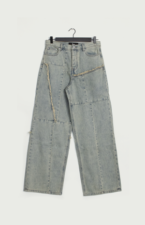 Jeans Baggy Patchwork Sand Washed