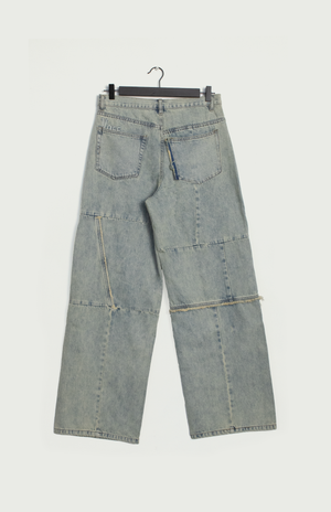 Jeans Baggy Patchwork Sand Washed