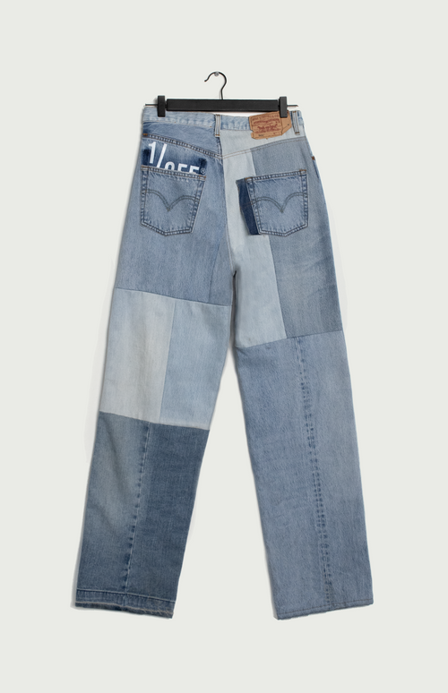 Jeans Straight Patchwork 01