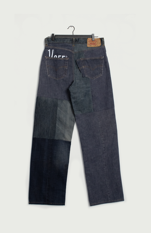 Jeans Straight Patchwork 02