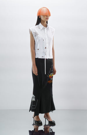 Shirt Cropped Sleeveless Table Cloth 01