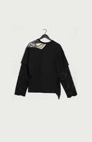 T-Shirt Patch X Lace Sleeves 02