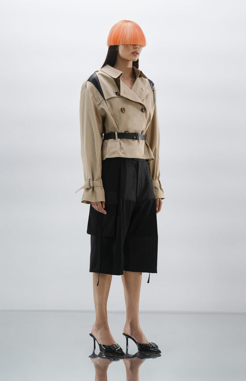 Trench Cropped X Leather