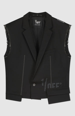 1OFF-Paris-Hue-Blazer-Sleeveless-Cropped-Black-01 (front)