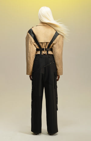 1OFF-Paris-Mirage-Trench-Cropped-Leather-01-GOOGLE1 (model, back)