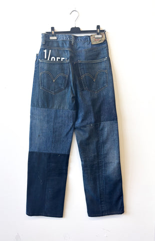 Jeans Straight Patchwork