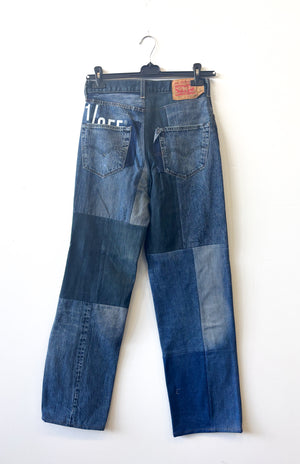 Jeans Straight Patchwork