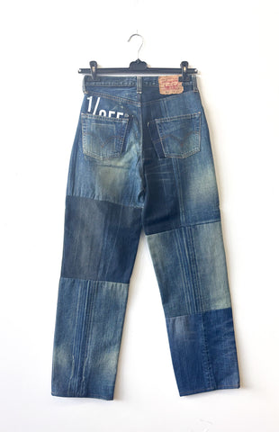 Jeans Straight Patchwork